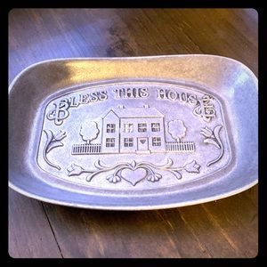 Bless This House Wilton Pewter Plate